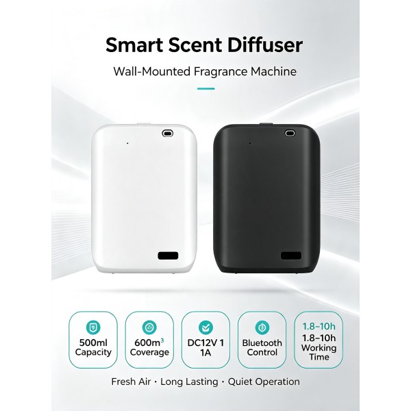 Smart Scent Diffuser Wall‑Mounted Fragrance Machine 500ml Bluetooth Control